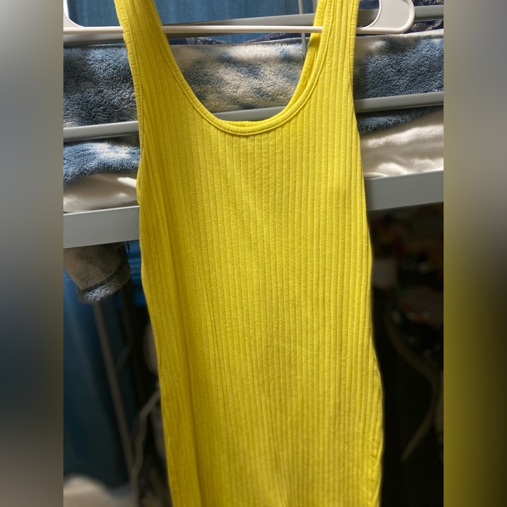 SHEIN neon yellow body suit